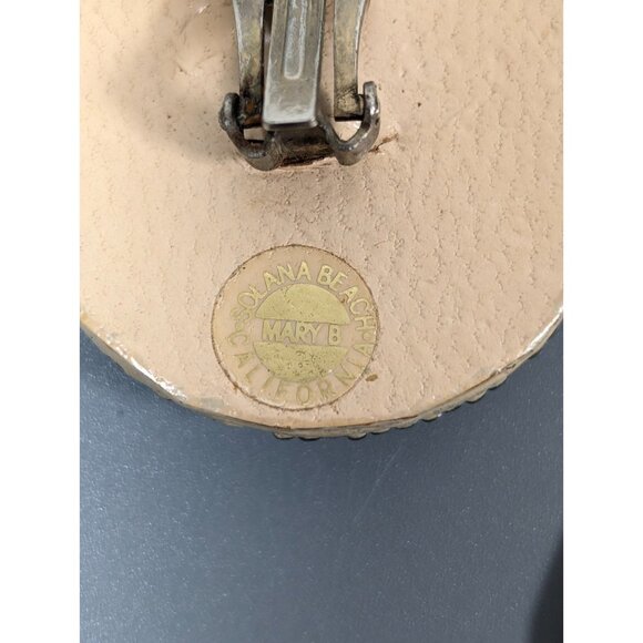 Mary B Solana Beach Coin Earrings Buffalo Nickel Beaded Edge Western VTG Boho - Picture 6 of 8